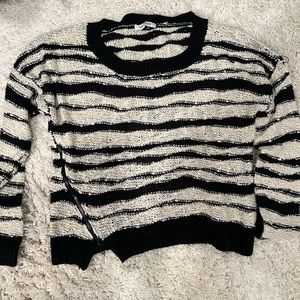 Black and white striped sweater